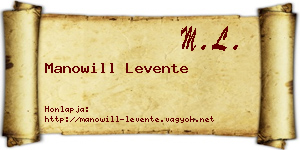 Manowill Levente névjegykártya